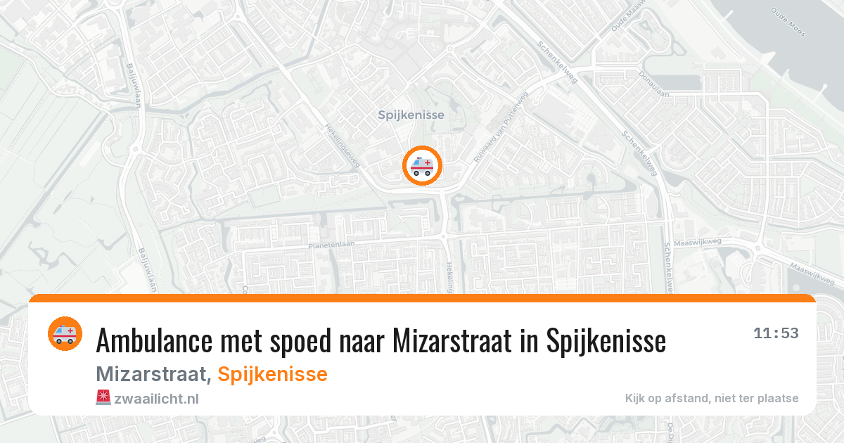 Ambulance met spoed naar Mizarstraat in Spijkenisse — 9 jun 2026
