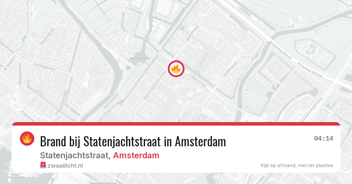 Brand bij Statenjachtstraat in Amsterdam — 29 jan 2026
