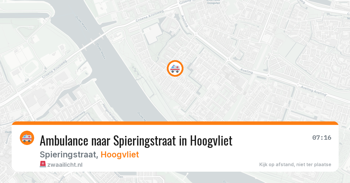 Ambulance naar Spieringstraat in Hoogvliet — 13 aug 2026