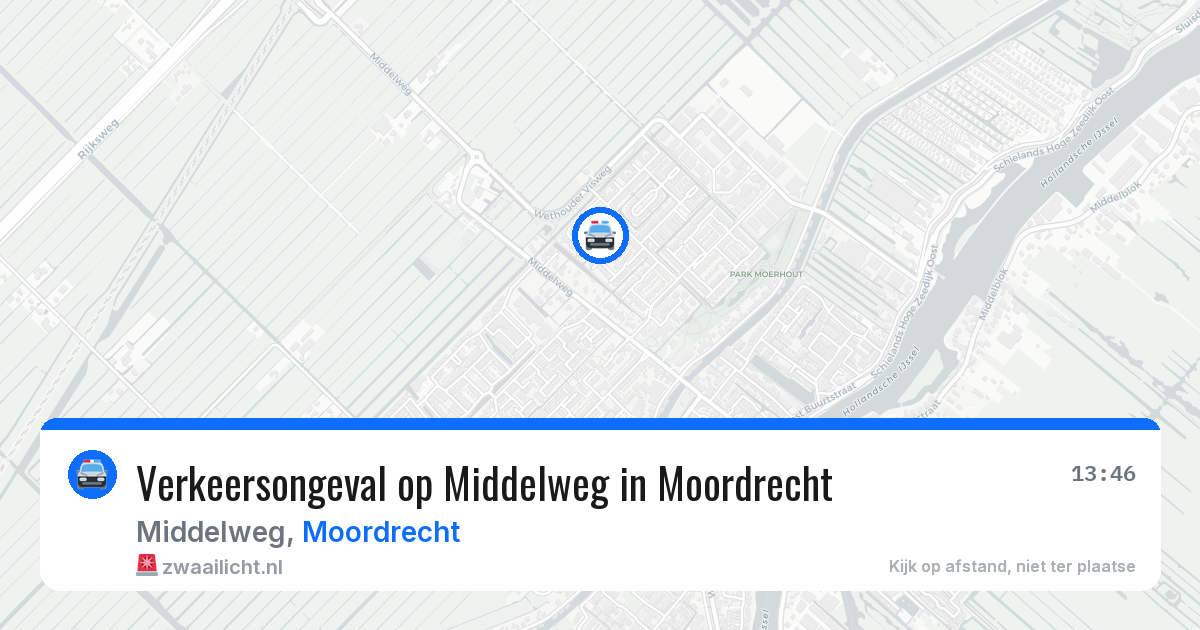 Verkeersongeval op Middelweg in Moordrecht — 5 jun 2026