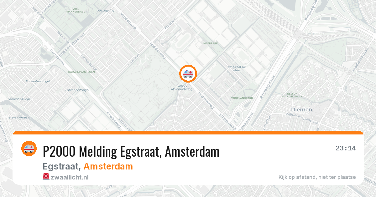 P2000 Melding Egstraat, Amsterdam — 22 mei 2026