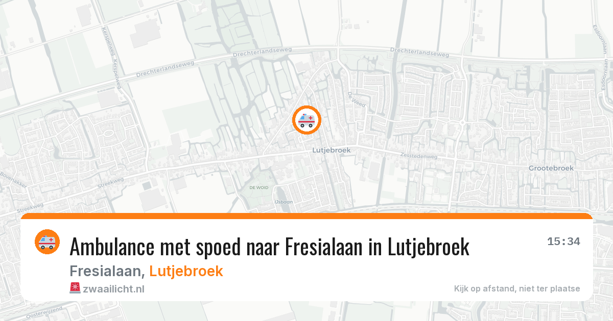 Ambulance met spoed naar Fresialaan in Lutjebroek — 29 jan 2026