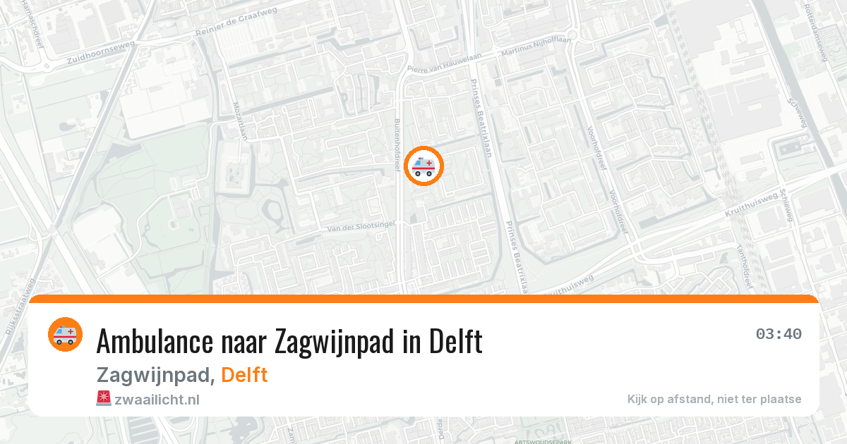 Ambulance naar Zagwijnpad in Delft — 30 mei 2026