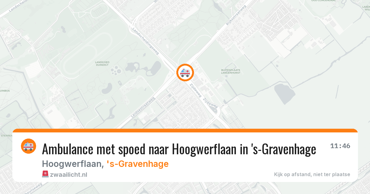 Ambulance met spoed naar Hoogwerflaan in 's-Gravenhage — 25 jun 2026