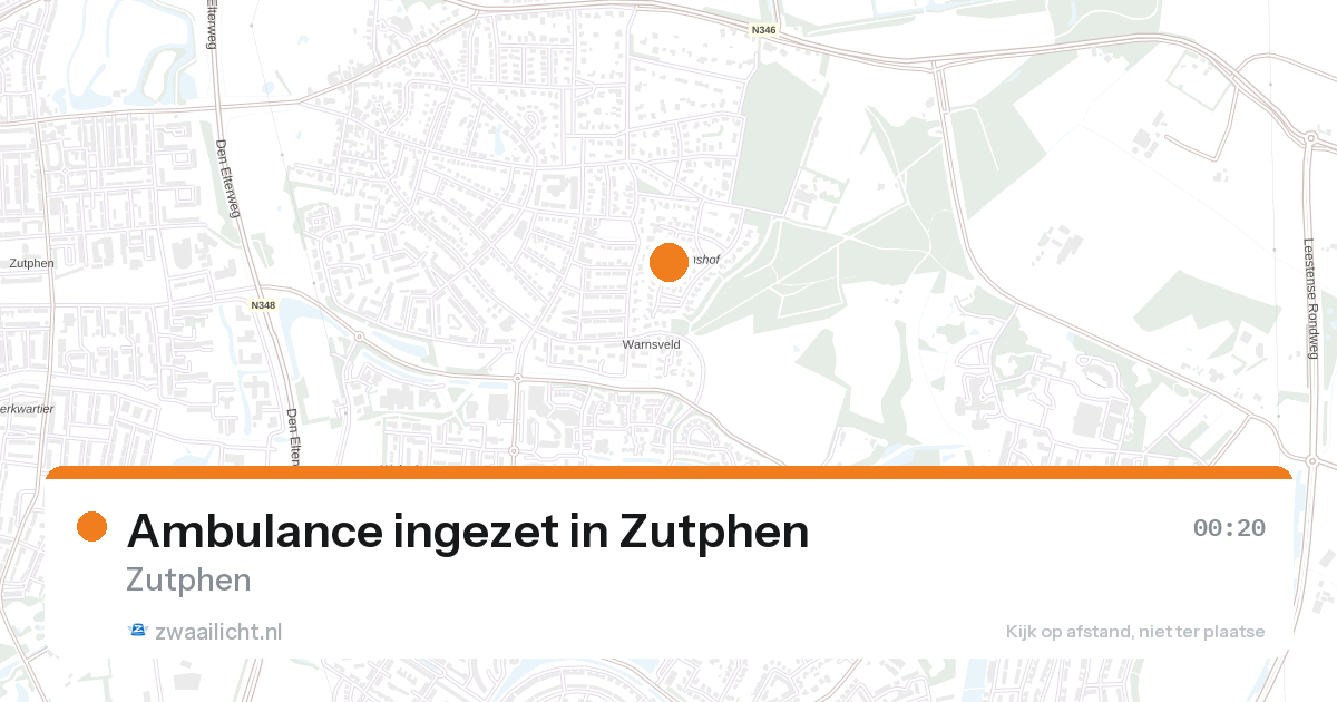 Ambulance ingezet in Zutphen — 26 aug 2026