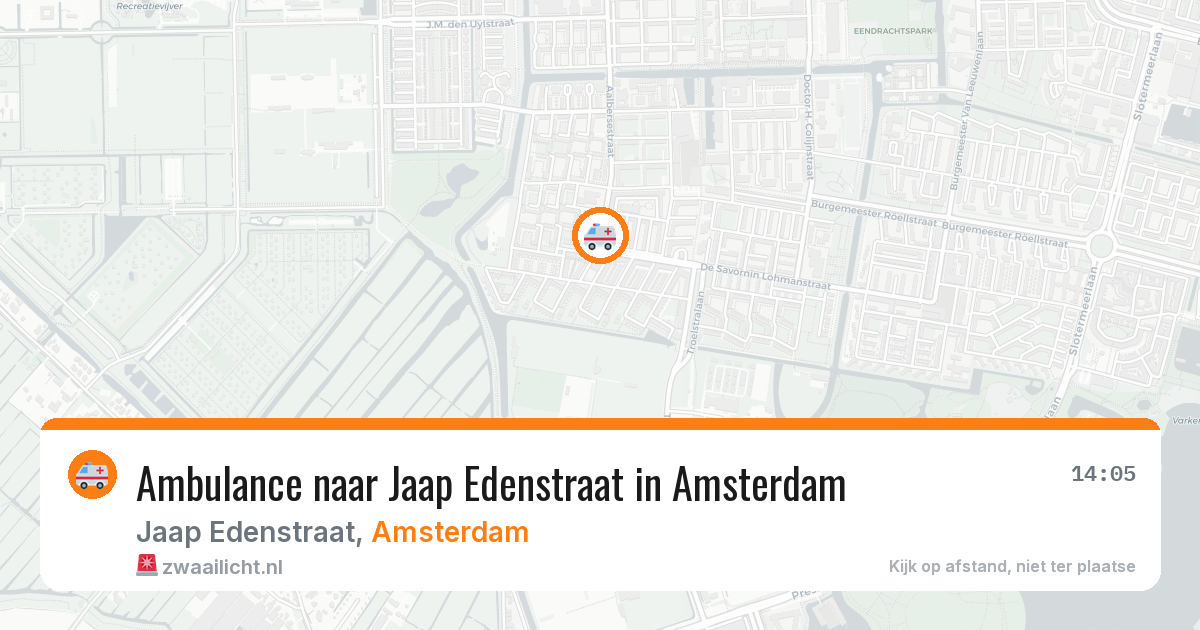 Ambulance naar Jaap Edenstraat in Amsterdam — 19 jun 2026