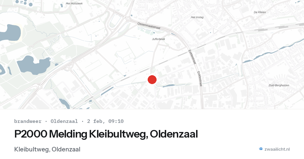 P2000 Melding Kleibultweg, Oldenzaal — 2 feb 2026