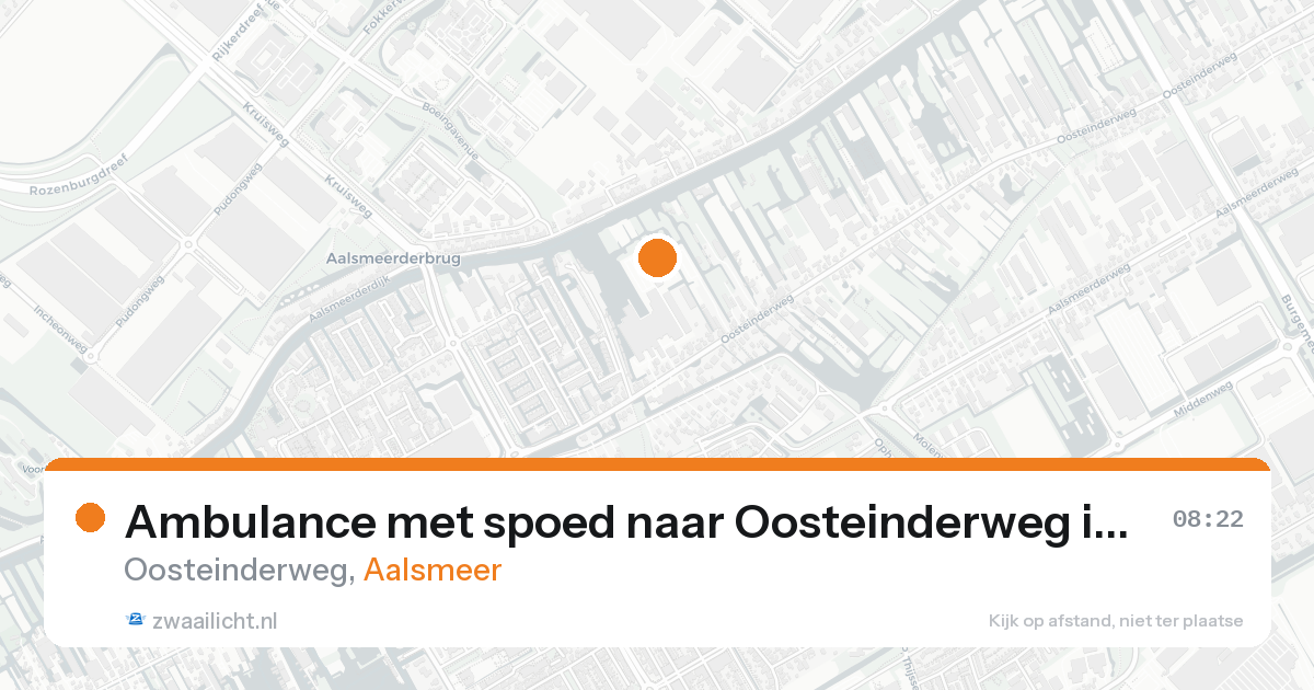 Ambulance met spoed naar Oosteinderweg in Aalsmeer — 2 jun 2026