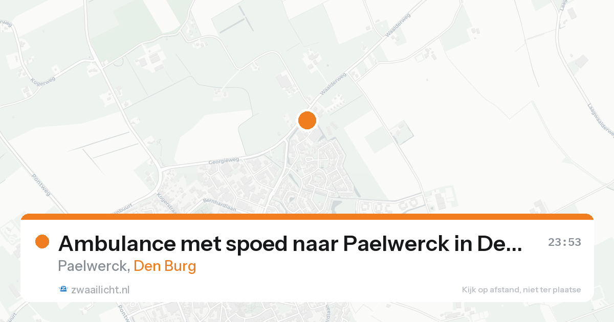 Ambulance met spoed naar Paelwerck in Den Burg — 30 jan 2026