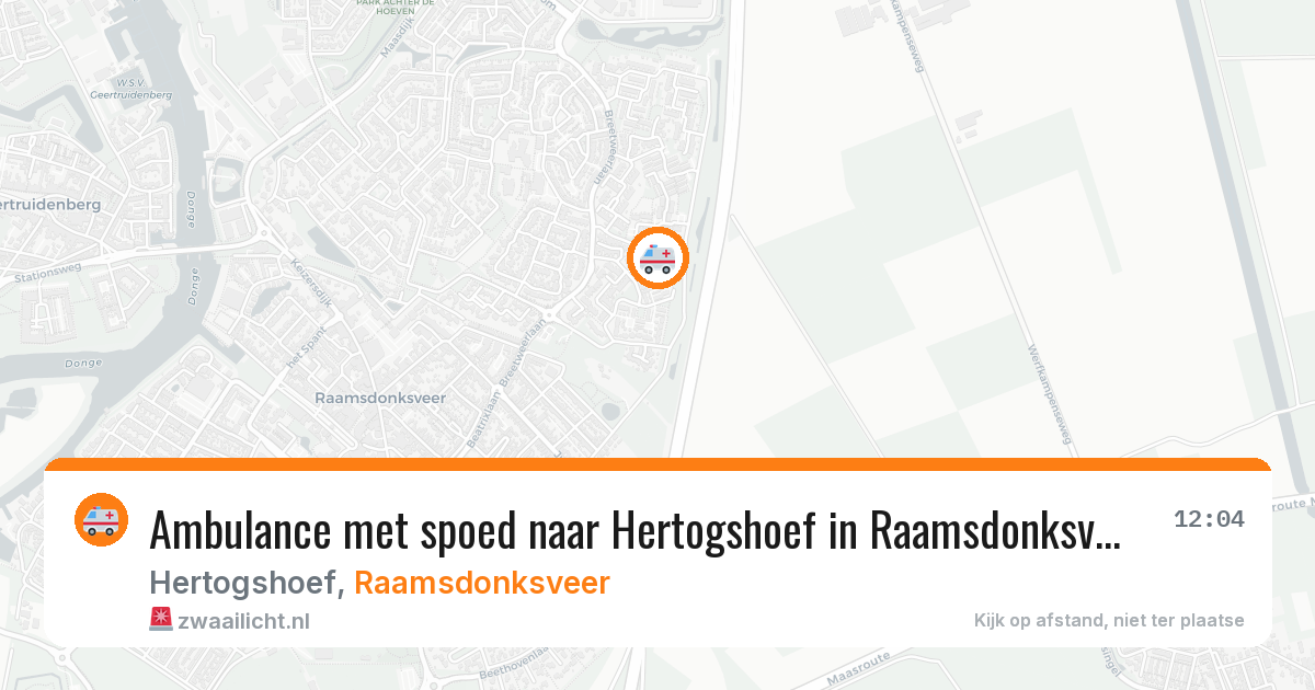 Ambulance met spoed naar Hertogshoef in Raamsdonksveer — 13 jun 2026