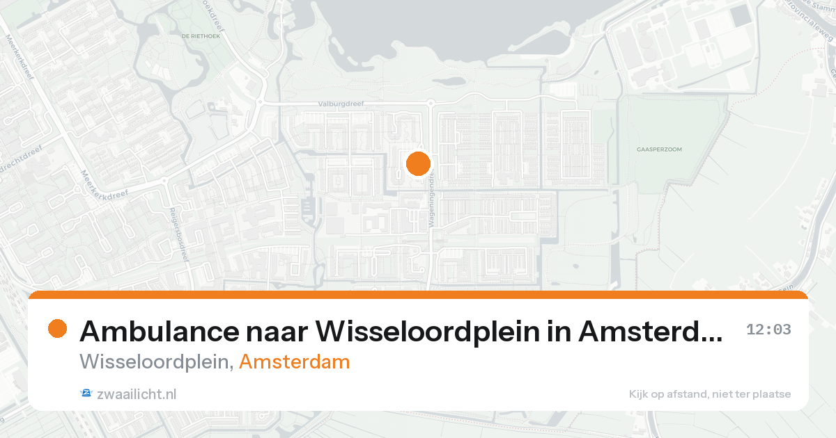 Ambulance naar Wisseloordplein in Amsterdam — 27 mei 2026