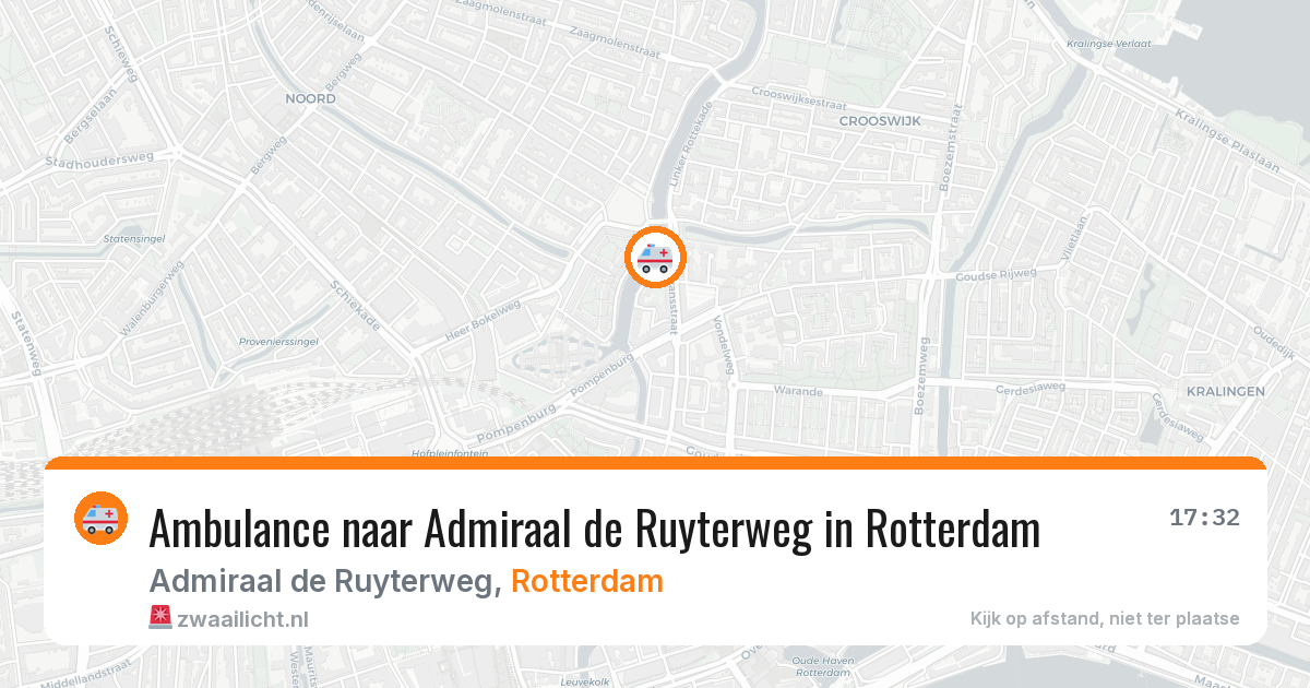Ambulance naar Admiraal de Ruyterweg in Rotterdam — 16 mrt 2026