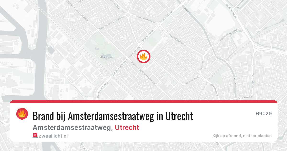 Brand bij Amsterdamsestraatweg in Utrecht — 3 jun 2026