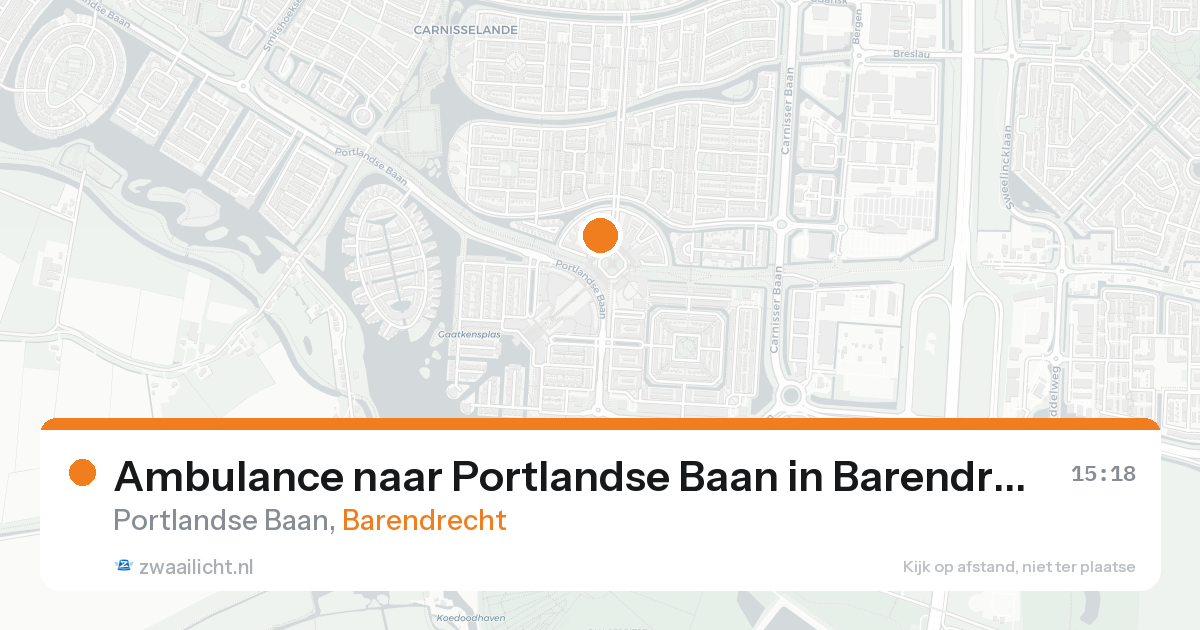 Ambulance naar Portlandse Baan in Barendrecht — 19 aug 2026