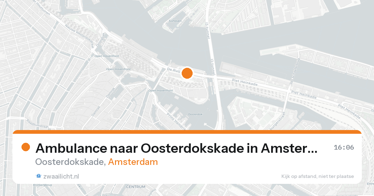 Ambulance naar Oosterdokskade in Amsterdam — 15 aug 2026