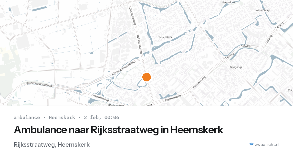 Ambulance naar Rijksstraatweg in Heemskerk — 1 feb 2026