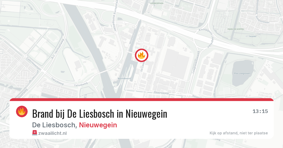 Brand bij De Liesbosch in Nieuwegein — 11 aug 2026