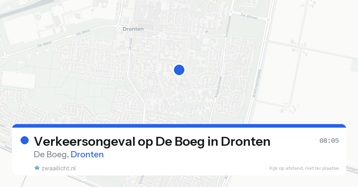 Verkeersongeval op De Boeg in Dronten — 25 aug 2026