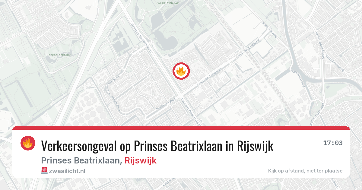 Verkeersongeval op Prinses Beatrixlaan in Rijswijk — 28 jul 2026