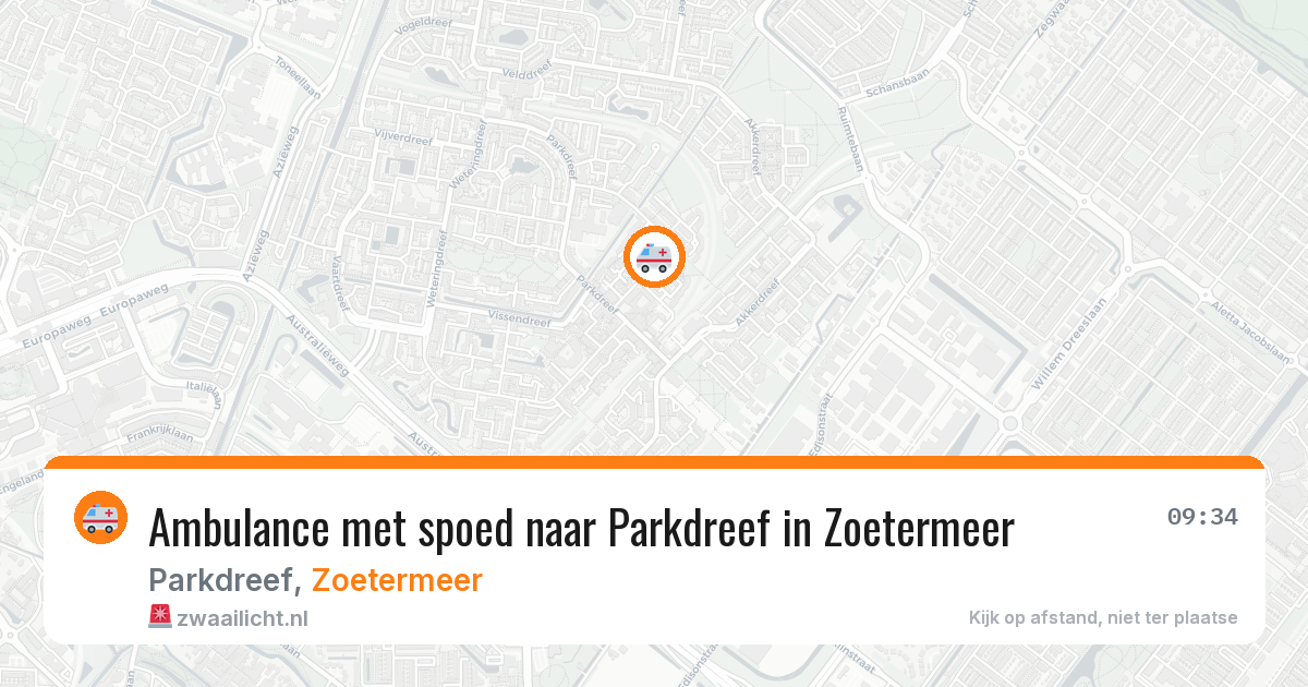 Ambulance met spoed naar Parkdreef in Zoetermeer — 22 apr 2026