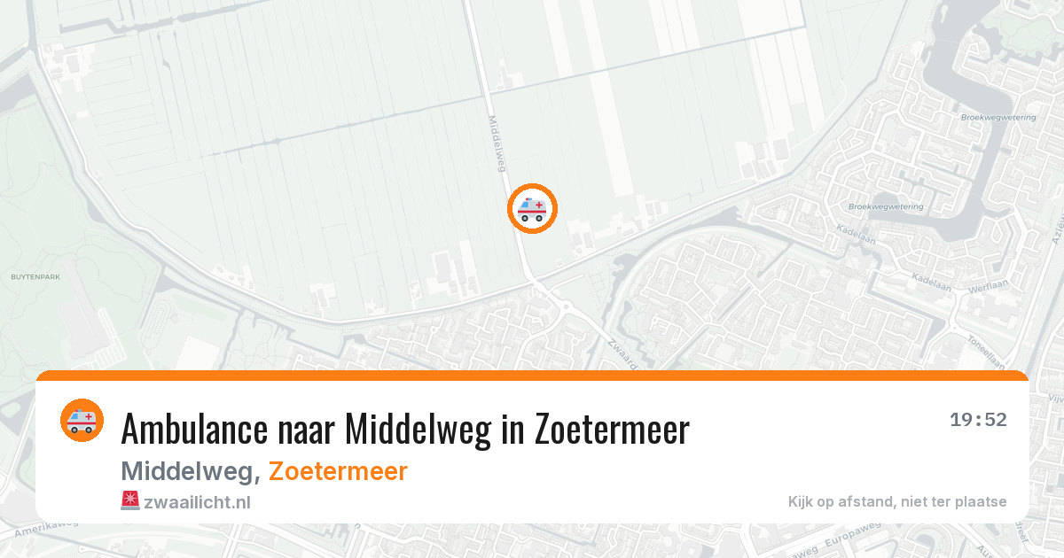 Ambulance naar Middelweg in Zoetermeer — 4 aug 2026