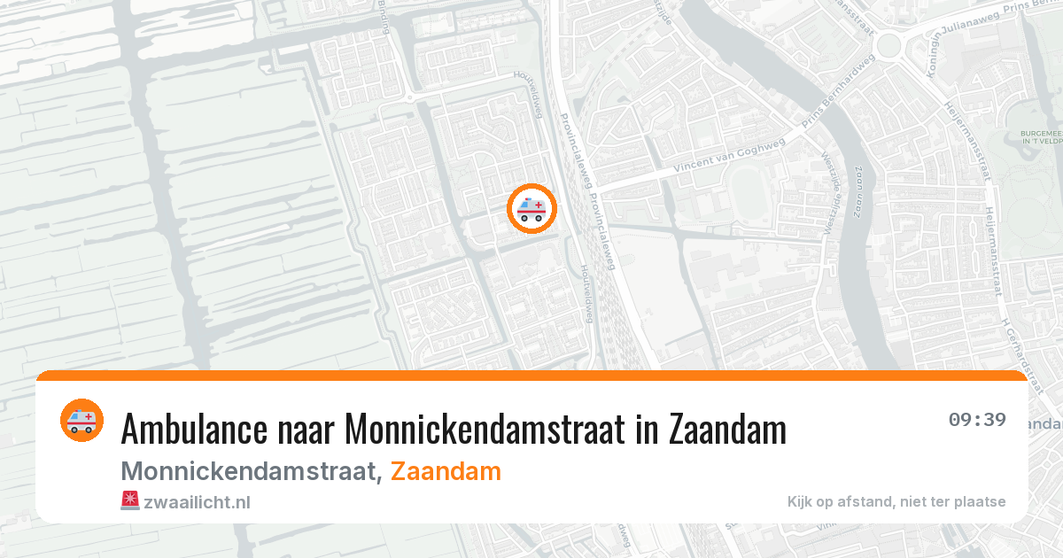 Ambulance naar Monnickendamstraat in Zaandam — 6 jun 2026