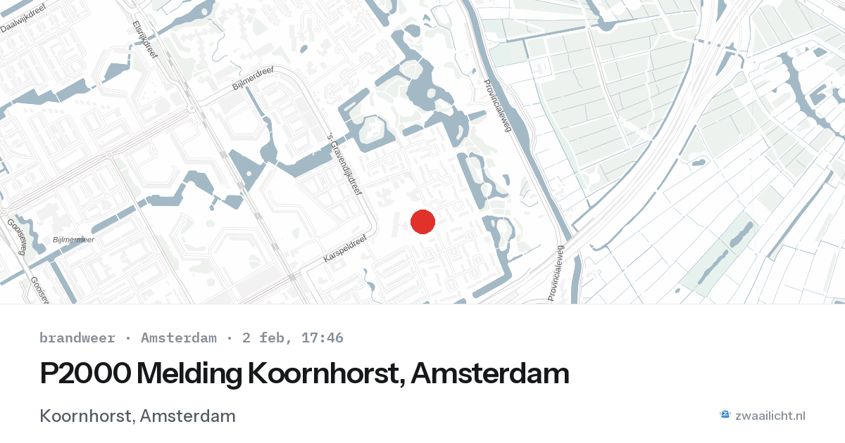 P2000 Melding Koornhorst, Amsterdam — 2 feb 2026
