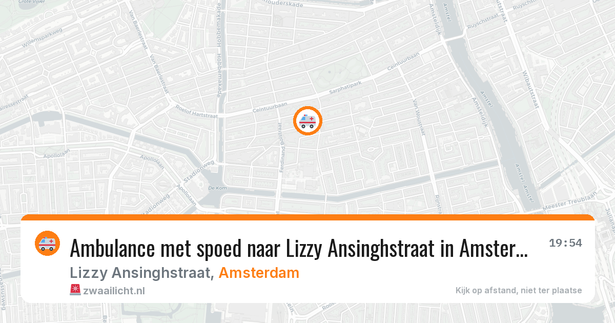 Ambulance met spoed naar Lizzy Ansinghstraat in Amsterdam — 17 mei 2026