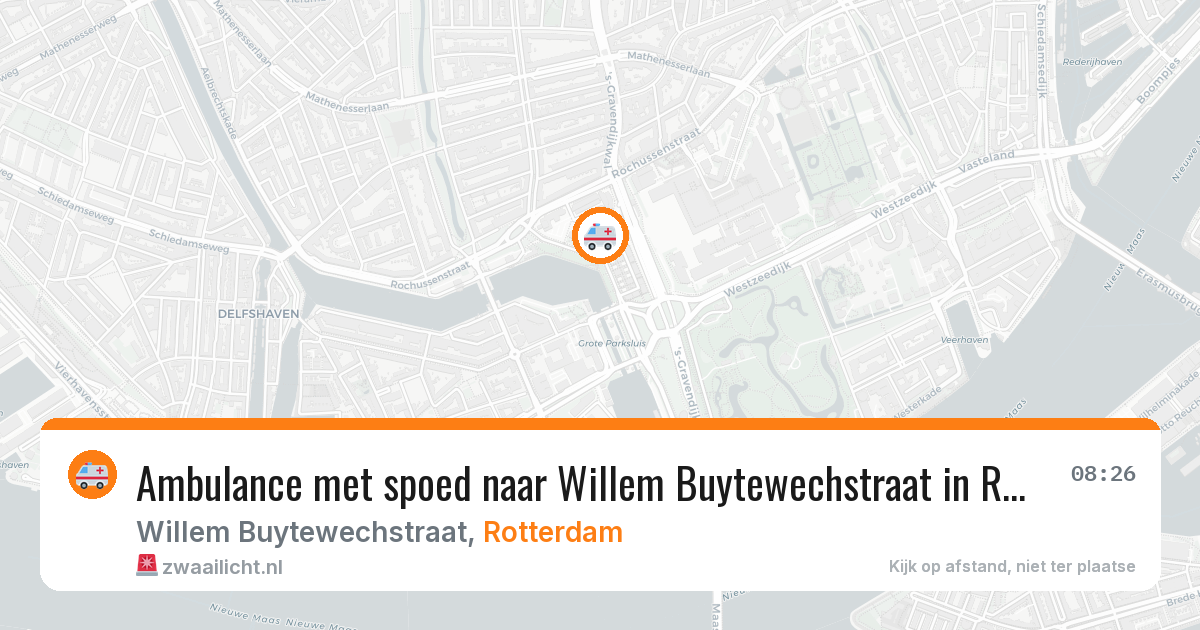 Ambulance met spoed naar Willem Buytewechstraat in Rotterdam — 6 mei 2026
