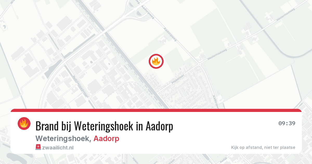 Brand bij Weteringshoek in Aadorp — 10 aug 2026