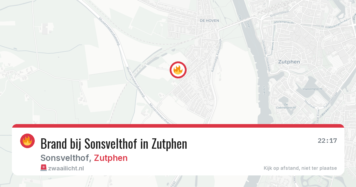 Brand bij Sonsvelthof in Zutphen — 15 jun 2026