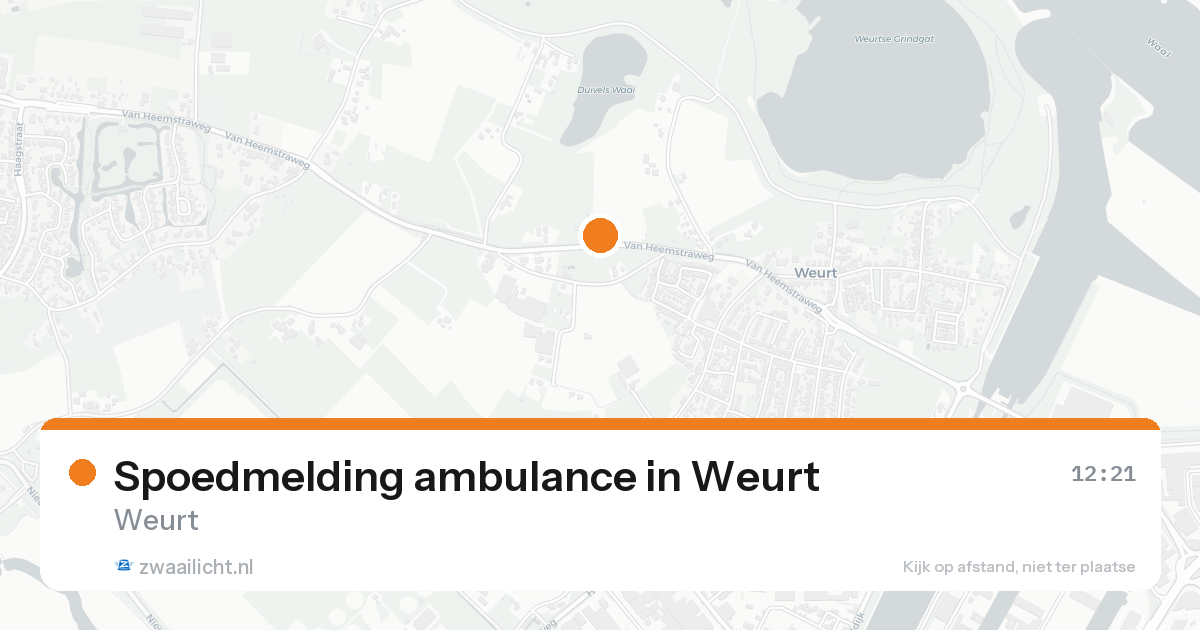 Spoedmelding ambulance in Weurt — 15 aug 2026