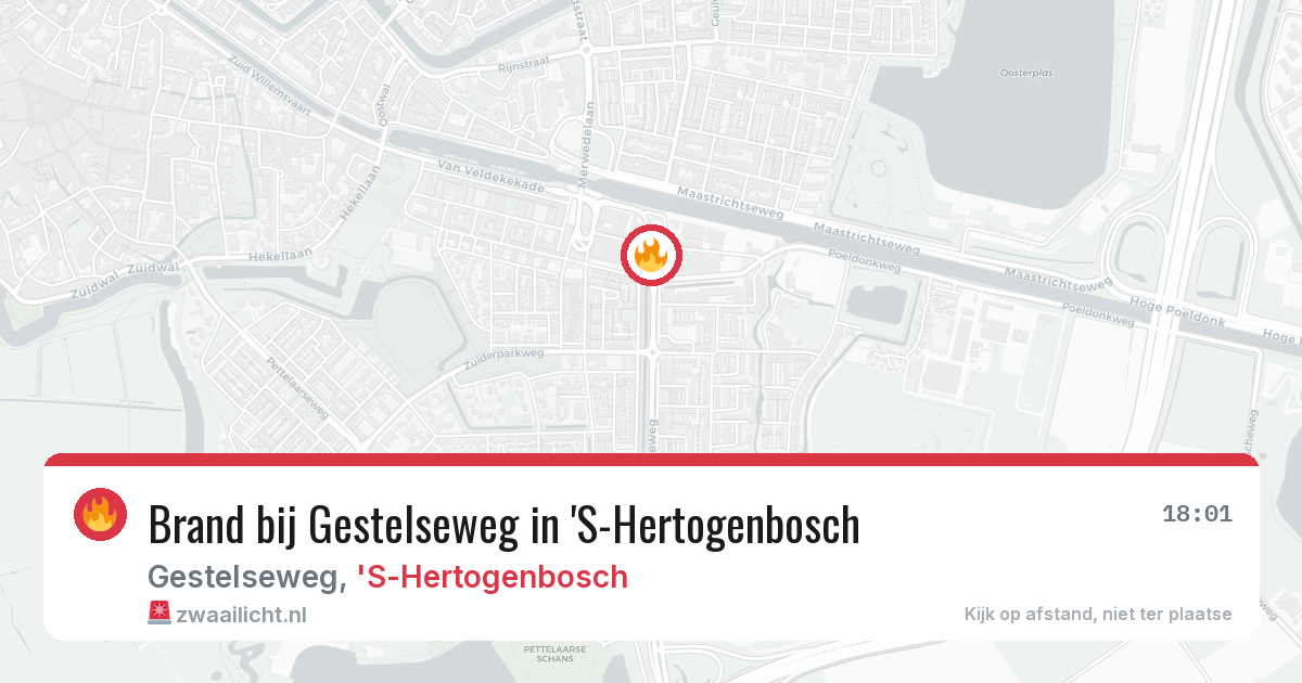 Brand bij Gestelseweg in 'S-Hertogenbosch — 19 apr 2026