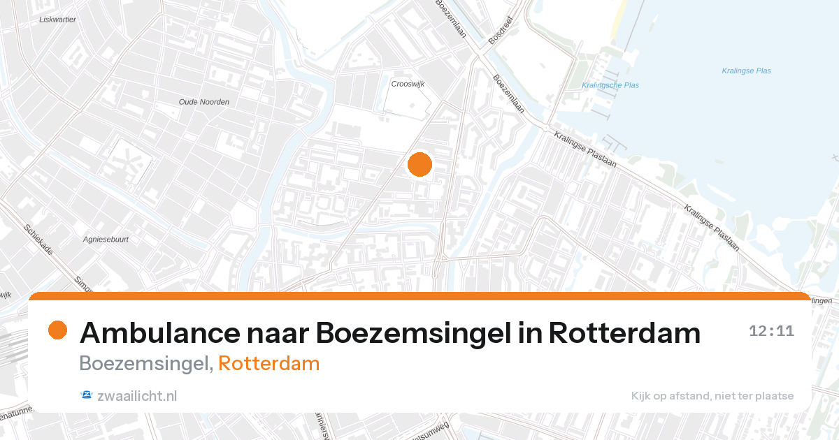 Ambulance naar Boezemsingel in Rotterdam — 27 aug 2026