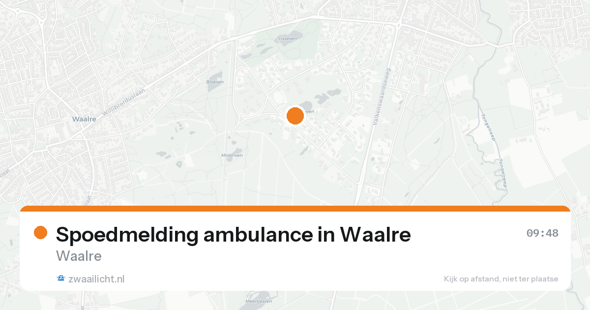 Spoedmelding ambulance in Waalre — 5 jul 2026