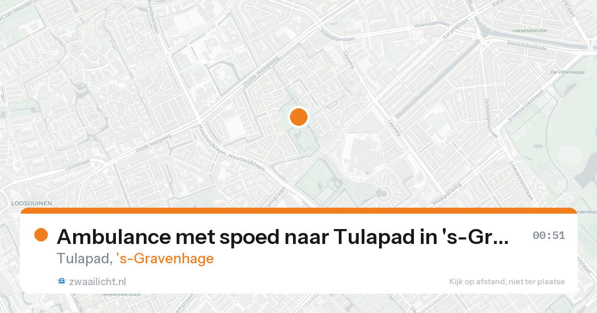 Ambulance met spoed naar Tulapad in 's-Gravenhage — 17 aug 2026