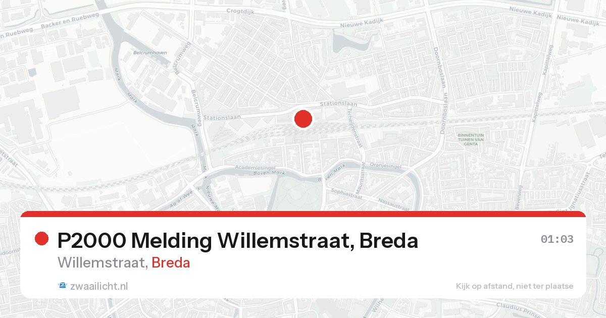 P2000 Melding Willemstraat, Breda — 31 jan 2026