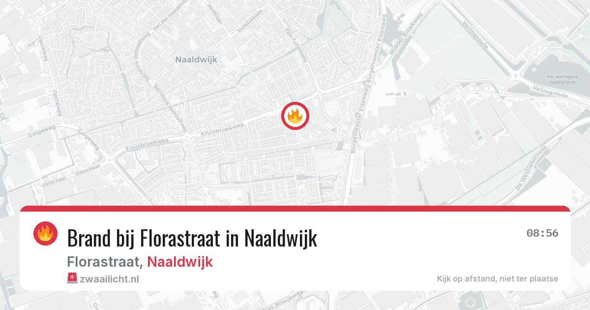 Brand bij Florastraat in Naaldwijk — 6 jun 2026