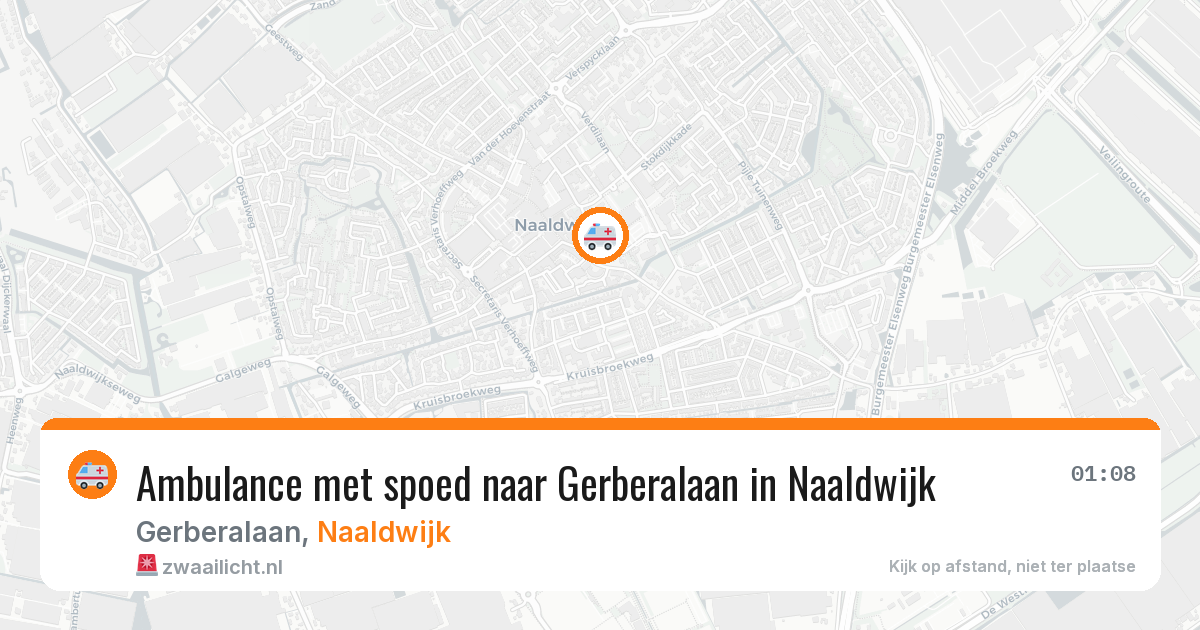 Ambulance met spoed naar Gerberalaan in Naaldwijk — 9 mei 2026