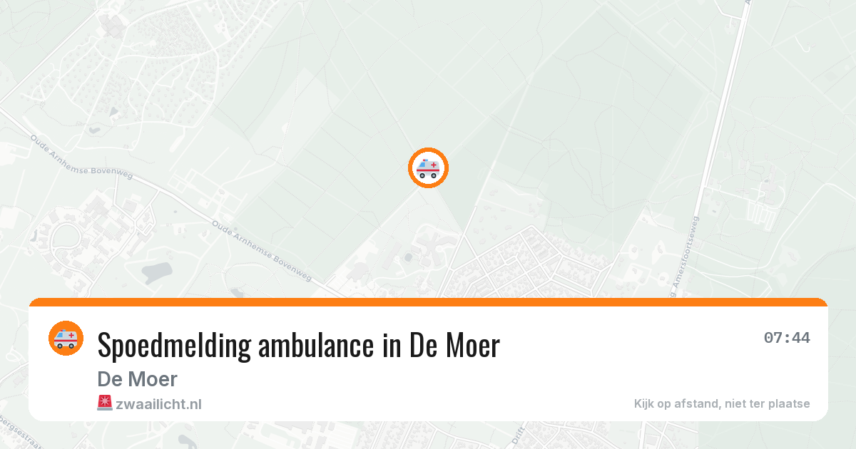 Spoedmelding ambulance in De Moer — 29 jan 2026
