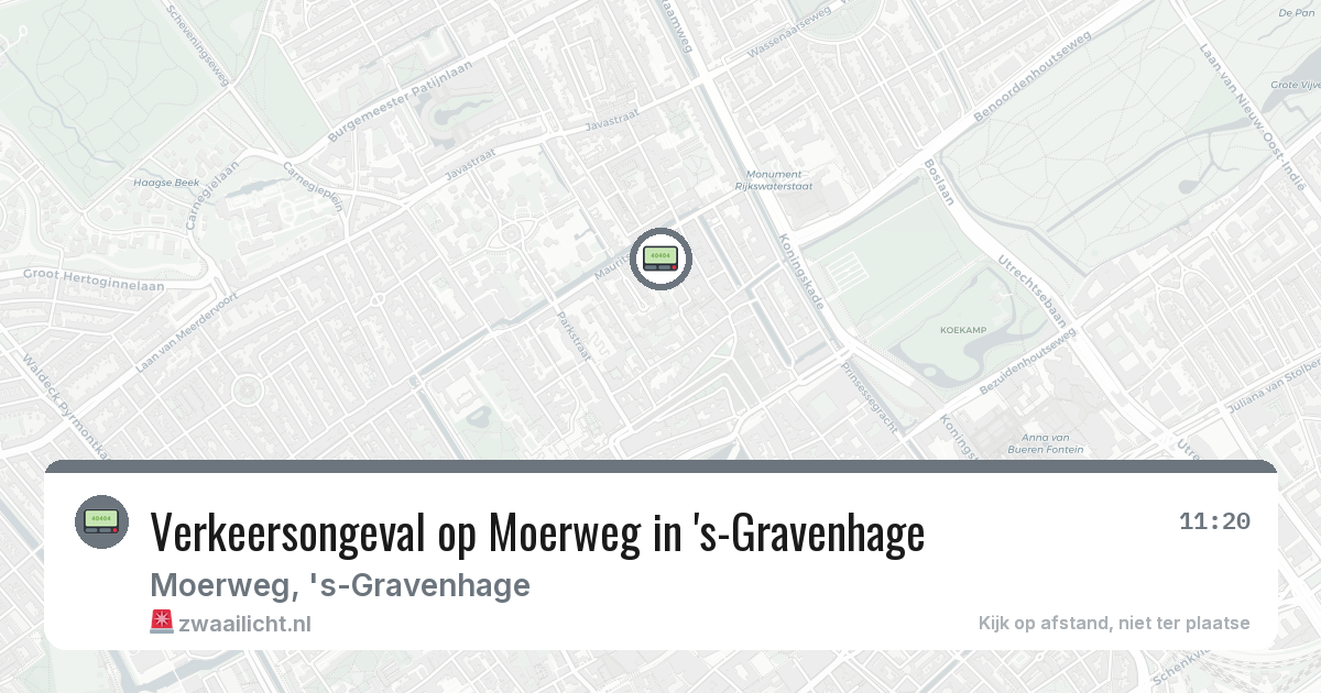 Verkeersongeval op Moerweg in 's-Gravenhage — 9 feb 2026