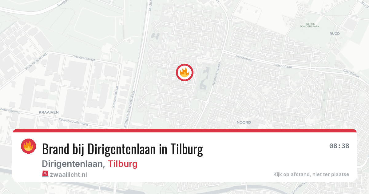 Brand bij Dirigentenlaan in Tilburg — 11 aug 2026