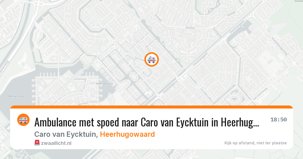Ambulance met spoed naar Caro van Eycktuin in Heerhugowaard — 26 mrt 2026