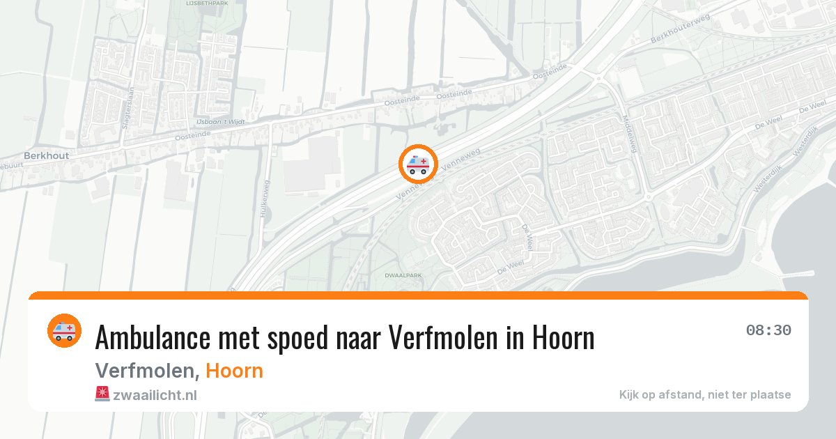 Ambulance met spoed naar Verfmolen in Hoorn — 6 jul 2026