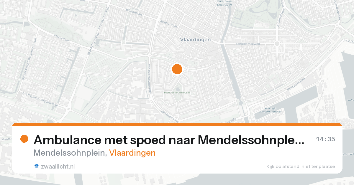 Ambulance met spoed naar Mendelssohnplein in Vlaardingen — 7 feb 2026