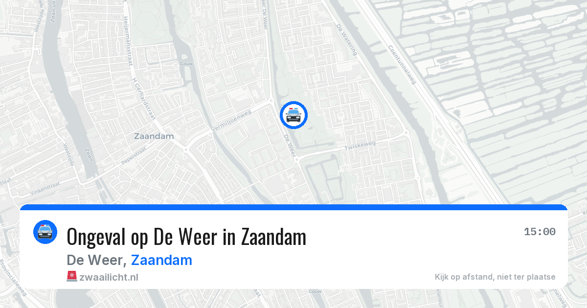 Ongeval op De Weer in Zaandam — 20 mrt 2026