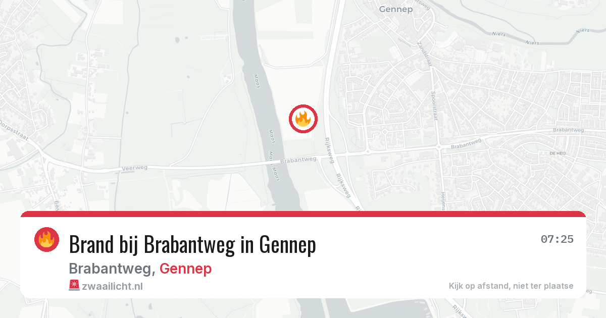 Brand bij Brabantweg in Gennep — 28 jun 2026