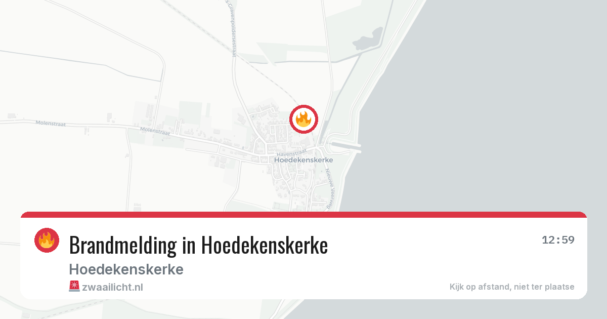 Brandmelding in Hoedekenskerke — 8 jul 2026