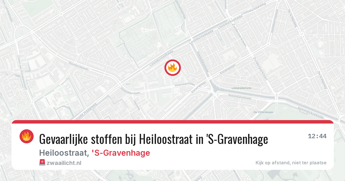 Gevaarlijke stoffen bij Heiloostraat in 'S-Gravenhage — 16 jul 2026