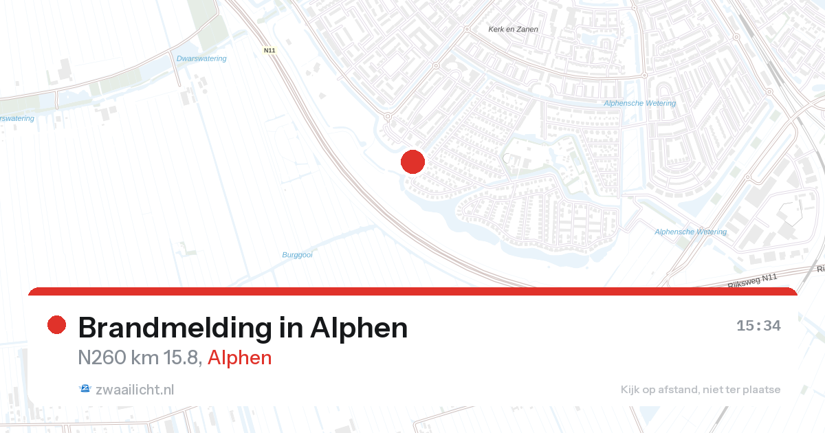 Brandmelding in Alphen — 27 mrt 2026